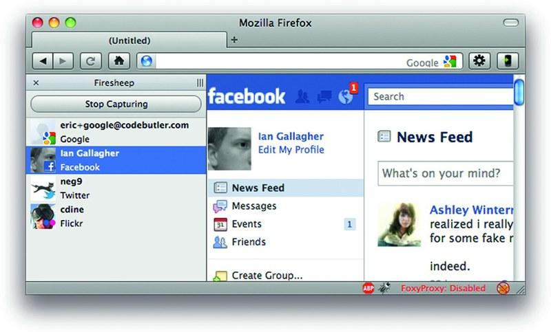 Взлом Facebook. С помощью плагина Firesheep для браузера Firefox хакеры могут воровать аккаунты веб-сервисов