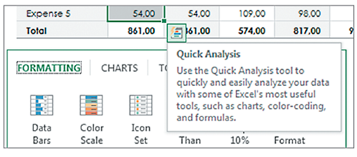 В новой версии Microsoft Office вы найдете возможности, облегчающие повседневную работу. К примеру, Excel анализирует введенную информацию и по клику предоставляет различные диаграммы и варианты форматирования. Зачастую при выполнении задач можно обойтись без использования панели меню.