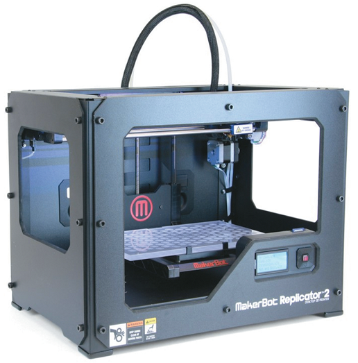 MakerBot Replicator 2 — далеко не бюджетный принтер, но и выглядит при этом довольно стильно и профессионально