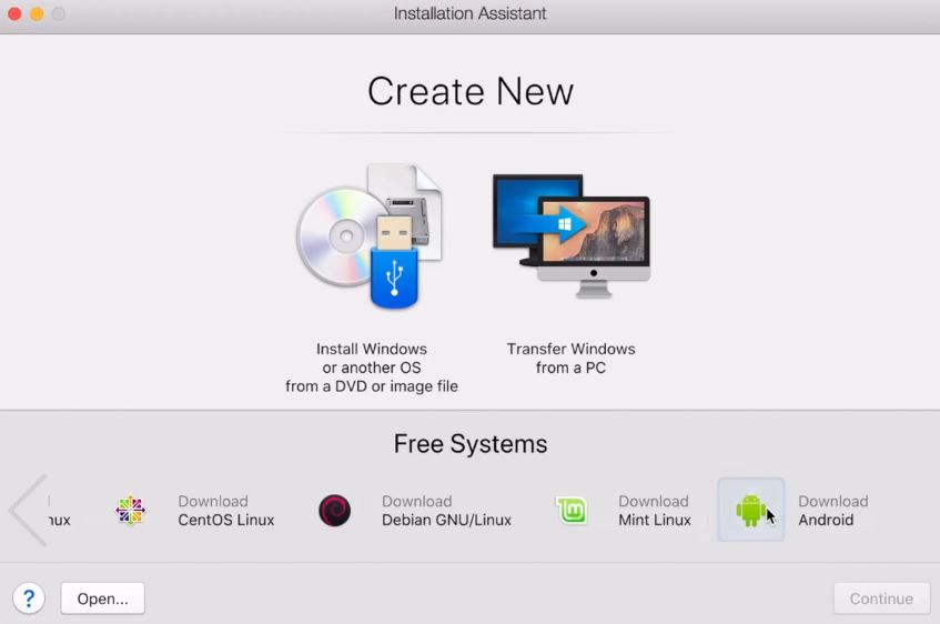 Установка Android на Mac с помощью Parallels Desktop