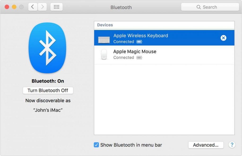 Выключаем Bluetooth на Mac
