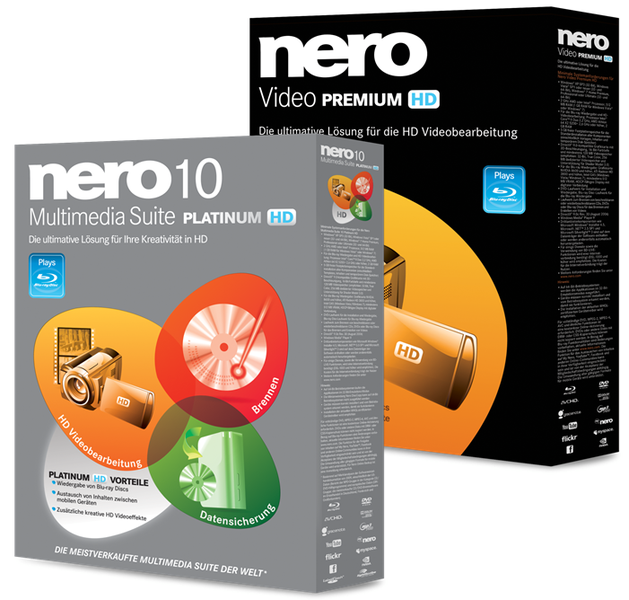 Nero 10: Platinum HD и Video Premium HD