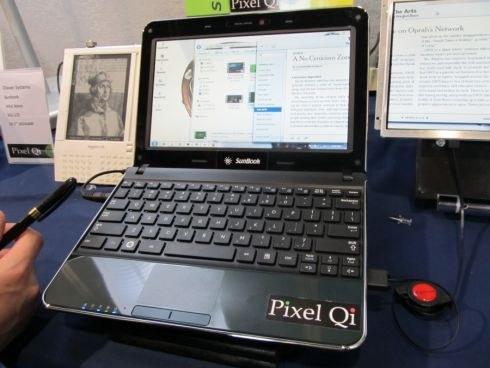 SunBook: Нетбук с гибридным дисплеем Pixel Qi