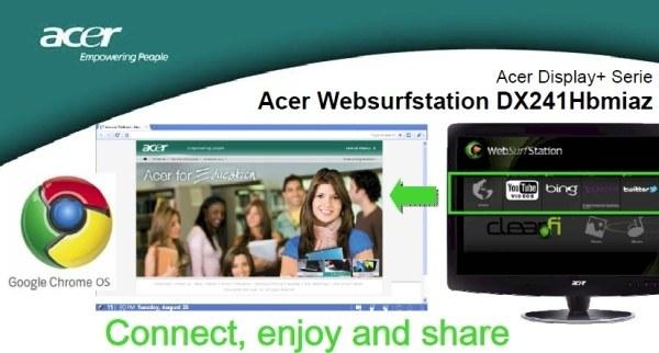 Acer DX241H: Монитор с автономным выходом в Интернет
