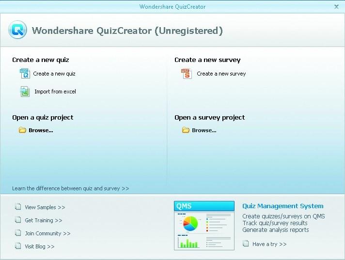 Wondershare QuizCreator можно расширить за счет возможностей веб-сервиса