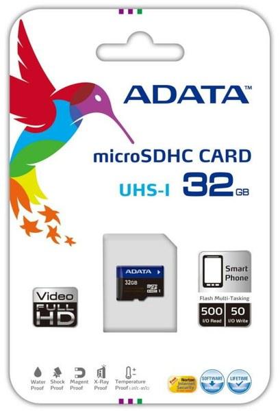 Новые карты памяти microSDHC от A-DATA соответствуют UHS-1 и обеспечивают производительность при записи,чтении 50 и 500 IOPS соответственно 
