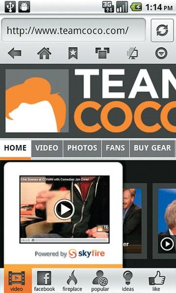 Skyfire проигрывает Flash и при этом осуществляет компрессию трафика