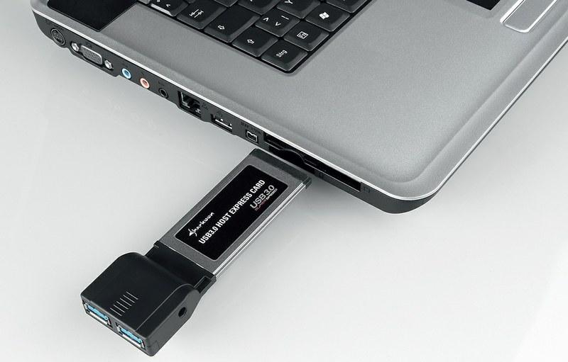 Если лэптоп оснащен слотом ExpressCard, к нему можно подключить контроллер с портами USB 3.0