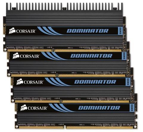 Комплект четырехканальных модулей оперативной памяти Corsar Dominator Series с фирменными радиаторами Corsair DHX+
