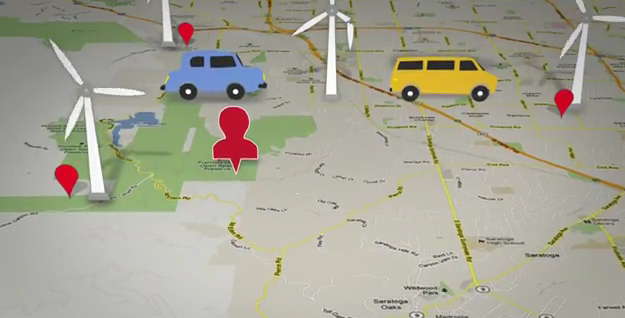 Кадр из видеоролика о Google Maps Coordinate
