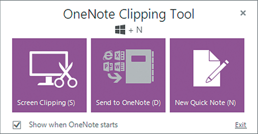 С помощью удобного вспомогательного приложения OneNote Clipping Tool можно быстро делать скриншоты и пересылать их в другие приложения пакета MS Office