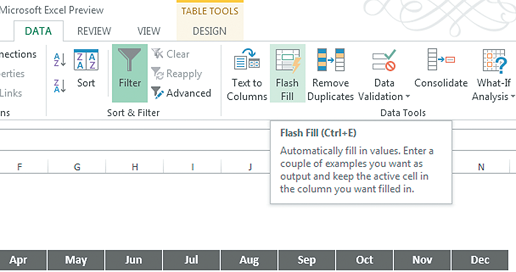 Функция «Flash Fill» в Excel автоматически анализирует введенную информацию и на ее основе предлагает аналогичным образом за- полнить соседние ячейки