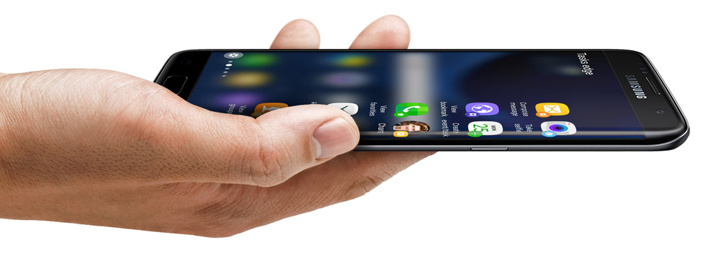Samsung Galaxy S7 Edge: Edge UX активно использует край дисплея.