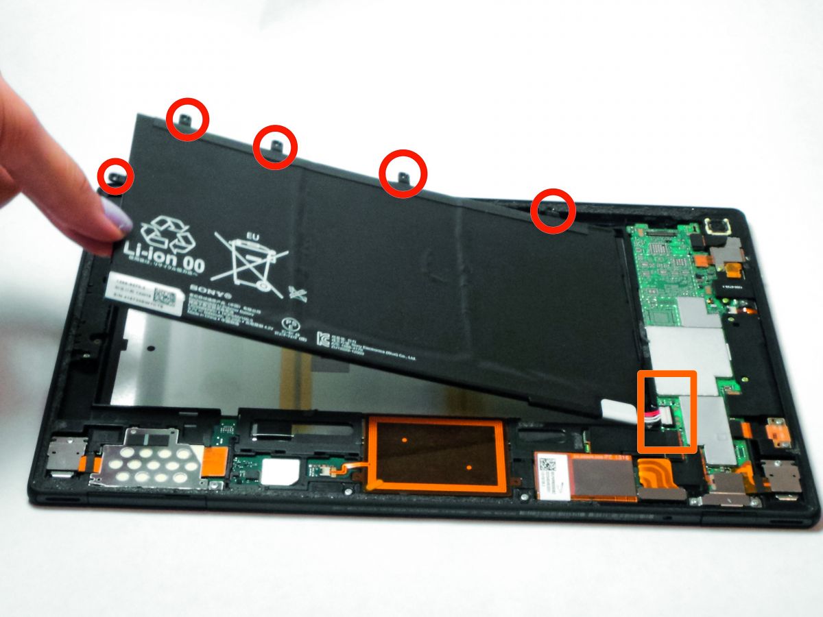 Как заменить аккумулятор планшета Xperia Z Tablet
