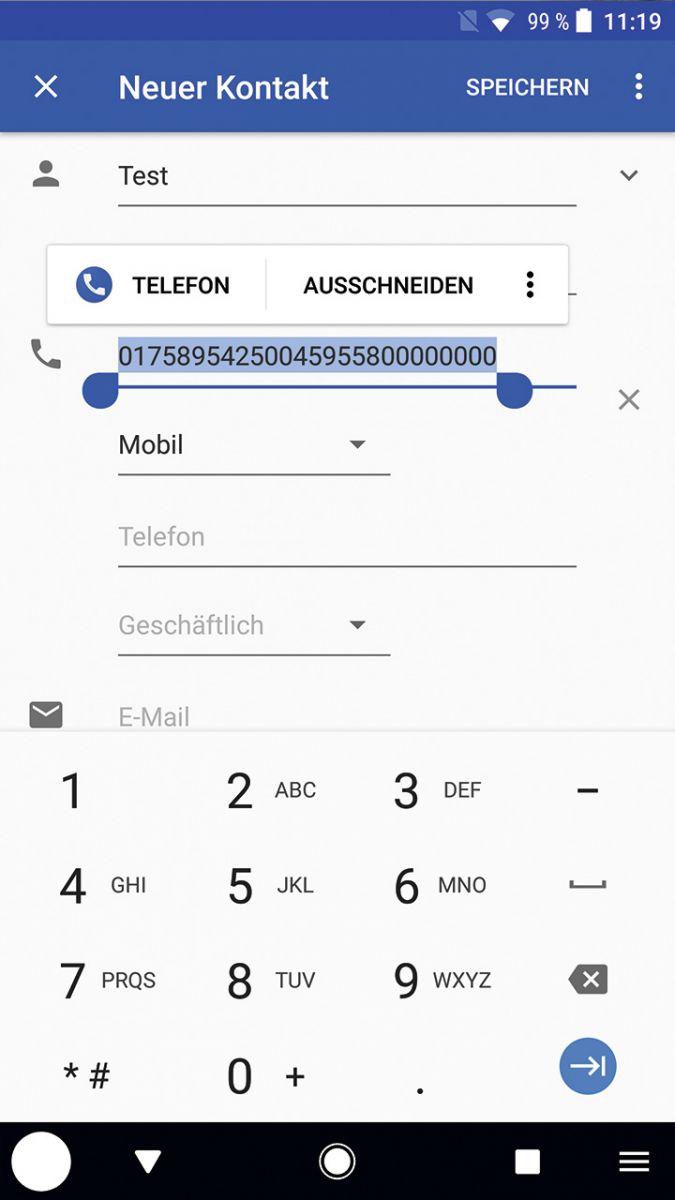 Android 8.0: Выделенные телефоны можно напрямую добавлять в номеронабиратель. 