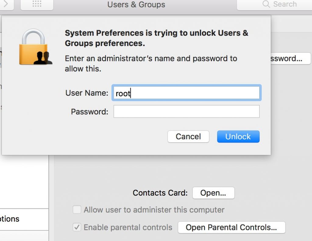 Как защитить macOS и установить пароль на root-права