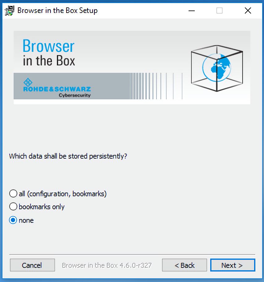 Оптимизация защиты данных. Перед использованием виртуального браузера BitBox отключите обмен данными с главным ПК . Кроме того, деактивируйте сохранение cookies и другой информации