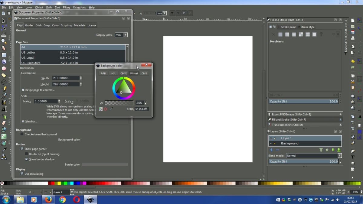 Inkscape Интерфейс