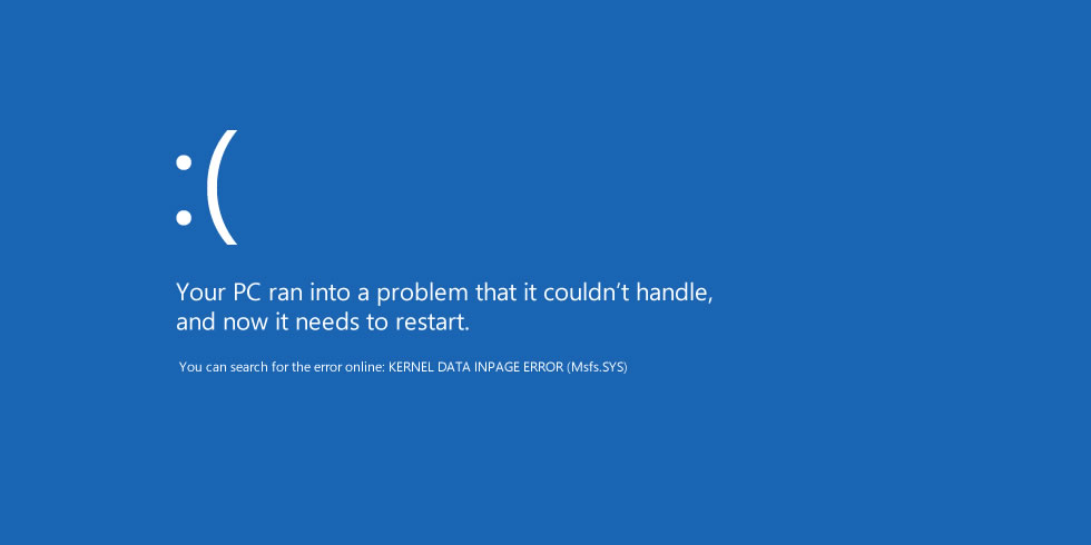 Обновление Windows 10 – синий экран