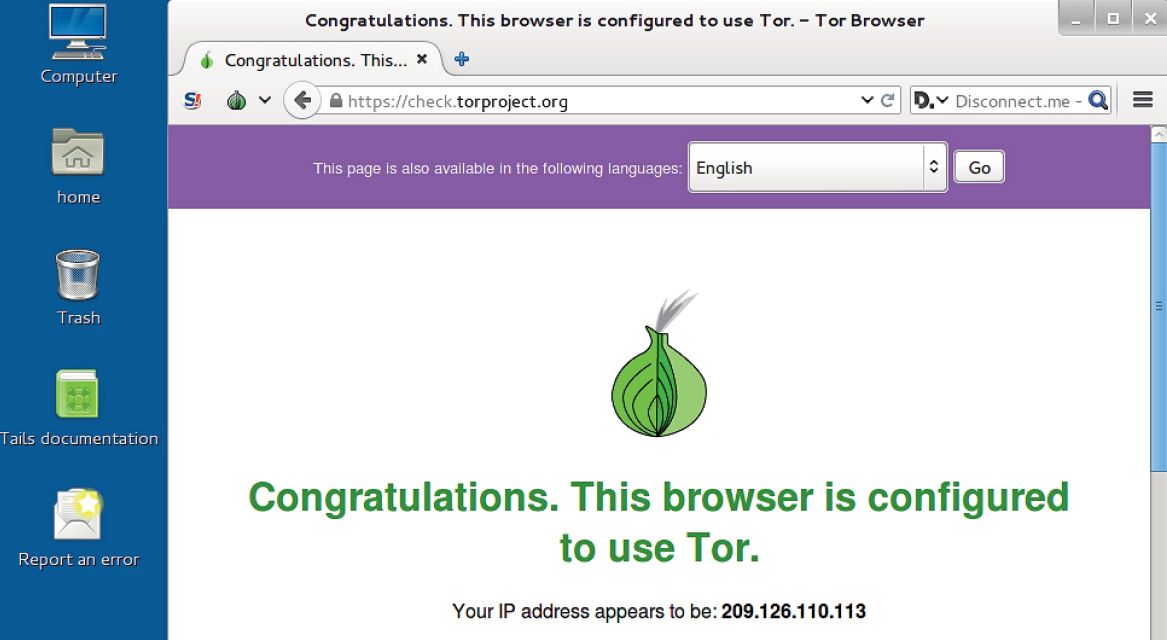 Благодаря встроенному браузеру Tor система Tails отлично подходит для анонимного интернет-серфинга