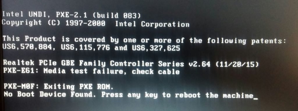 Boot failed при загрузке компьютера windows 7 что делать и как исправить