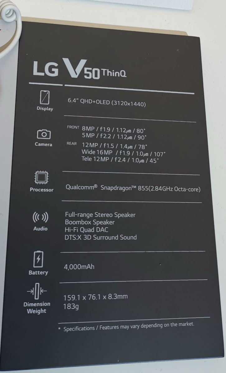 Быстрый тест LG V50 ThinQ: смартфон с 5G, съемным экраном и 5 камерами