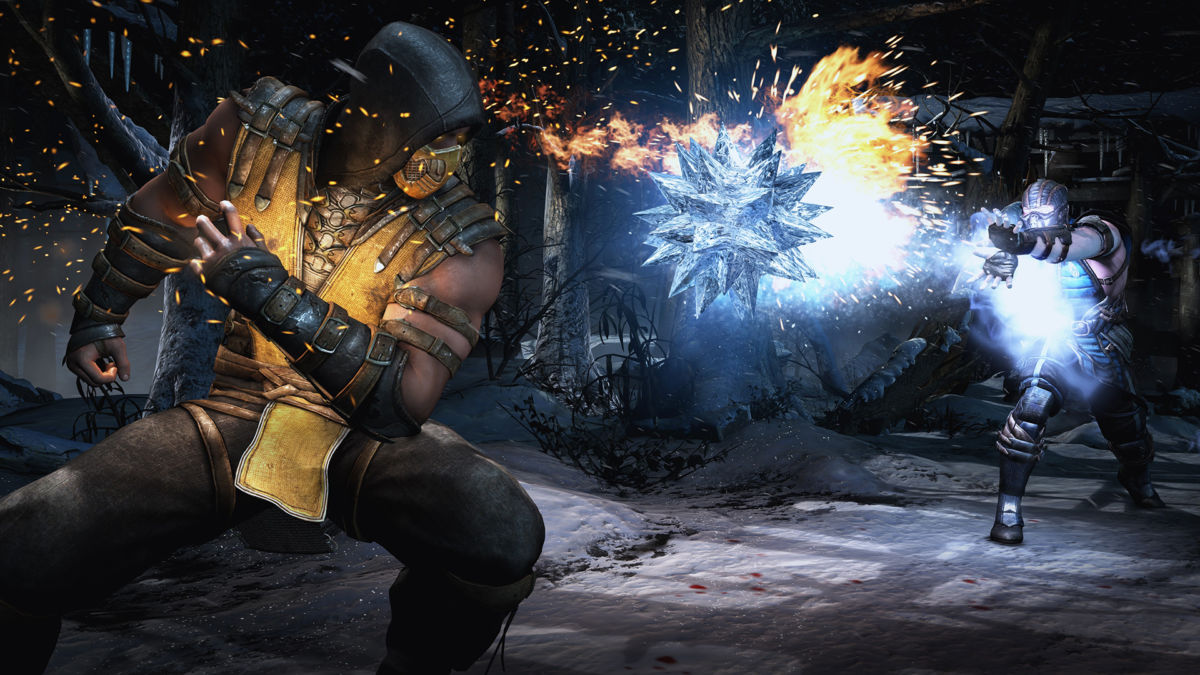 mortal kombat x scorpion vs subzero fire vs ice gameplay screenshot