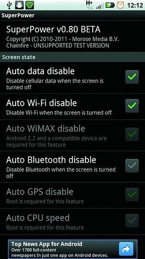 Экономим заряд батареи смартфона