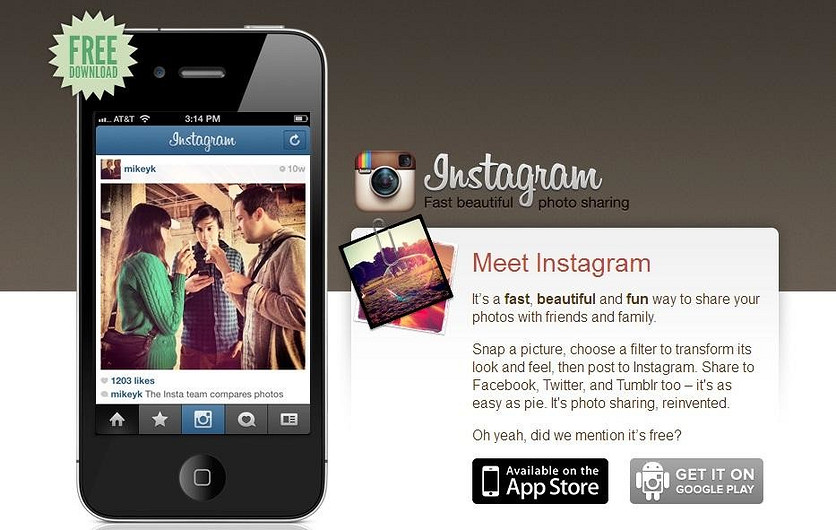 Facebook покупает Instagram за 1 млрд долларов