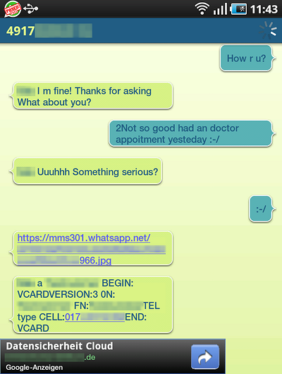 Переписку в WhatsApp можно перехватить на любом смартфоне
