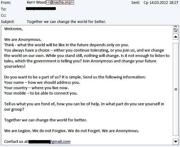 Лже-анонимусы рассылают спам и предлагают бороться с правительствами