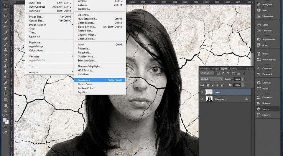 Эффектный портрет: Превращаем модель в статую