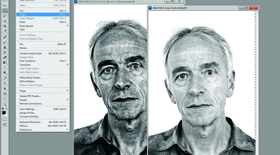 Создаем черно-белый портрет за 7 шагов