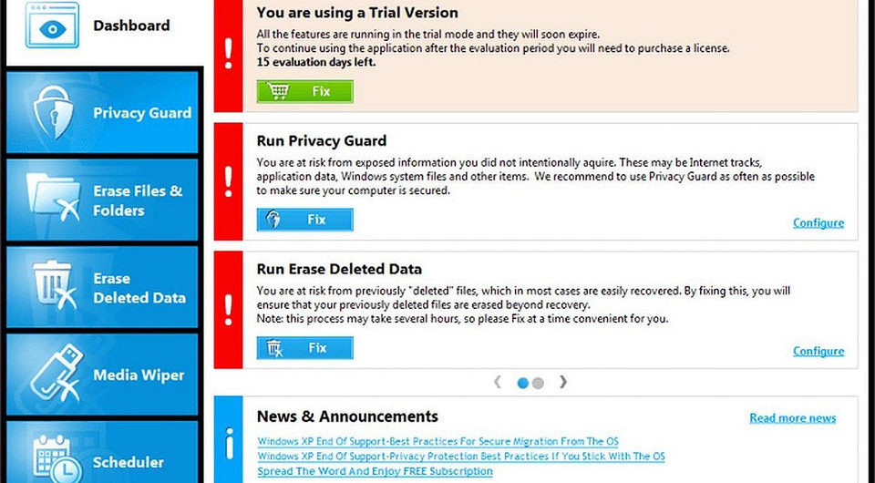 Обзор утилиты для очистки пользовательских данных East-Tec Eraser 2015