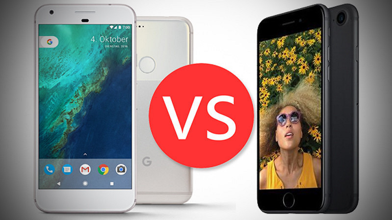 Google Pixel против iPhone 7