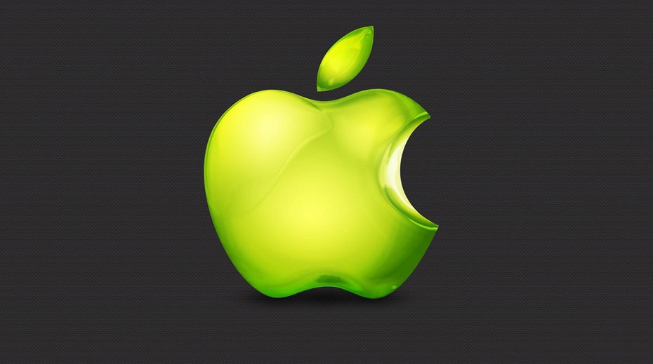 Айфон яблоко картинка на черном фоне