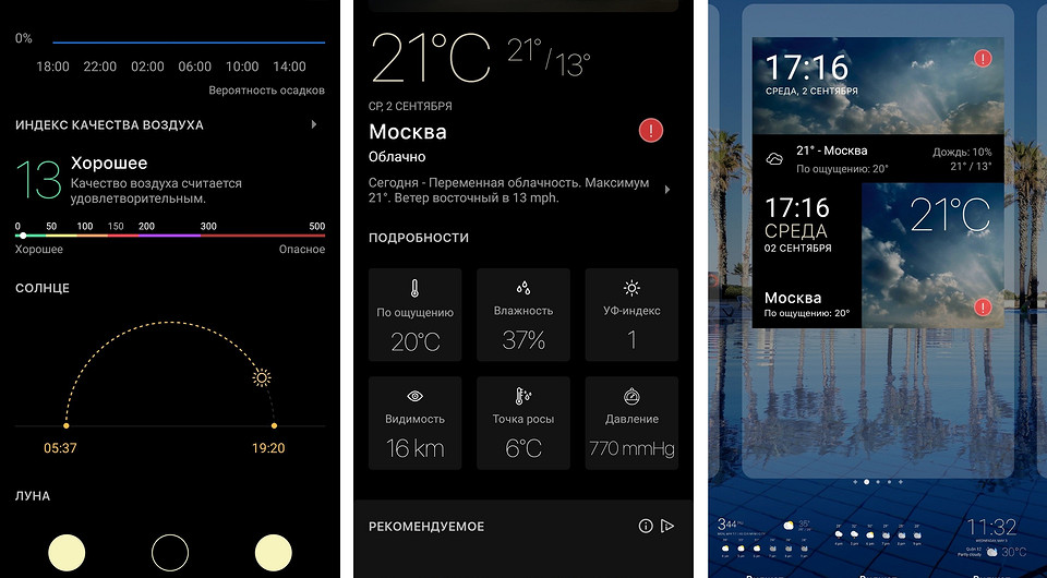 Today Weather: самые красивые погодные виджеты для Android