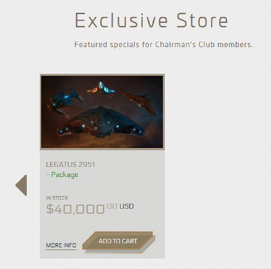 Создатели Star Citizen продают внутриигровые корабли за безумные $40 000