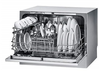 Одна из самых доступных среди отдельностоящих компактных моделей на 6 комплектов посуды. Имеет 6 основных программ, включая эко, интенсивную и деликатную мойку. Есть индикаторы соли и опо...