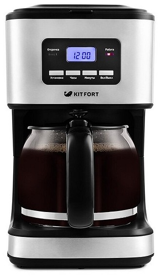 Классическая капельная кофеварка Kitfort KT-719 оснащена объемным резервуаром на 1,4 литра - этого хватит как минимум на 5 порций кофе. Устройство нагревает воду до 70–80 °С и может подде...