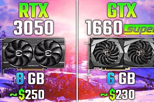 GeForce RTX 3050 сравнили с GeForce GTX 1660 Super в 8 современных играх