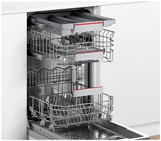 Топ лучших посудомоечных машин 45 см встраиваемого формата нельзя представить без модели Bosch, которые считаются довольно надежными. Это самая дорогая посудомоечная машина в нашем рейтин...