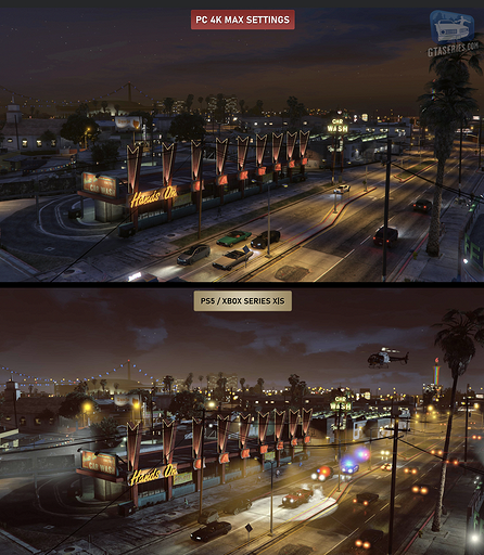 Улучшенную GTA V для консолей PS5 и Xbox Series S/X сравнили с простой версией игры для ПК