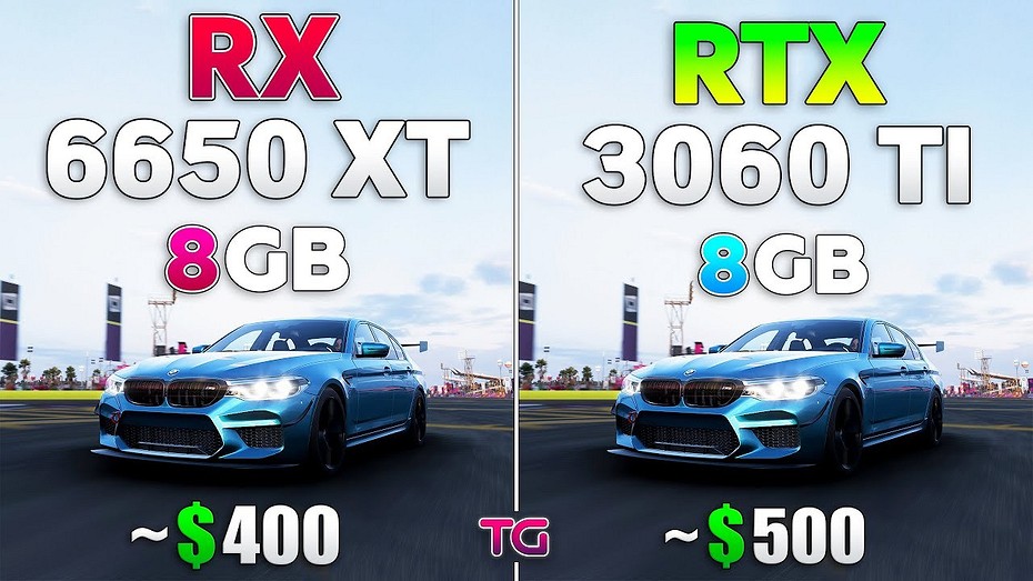 Видеокарты Radeon RX 6650 XT и GeForce RTX 3060 Ti сравнили в 10 современных ААА-играх