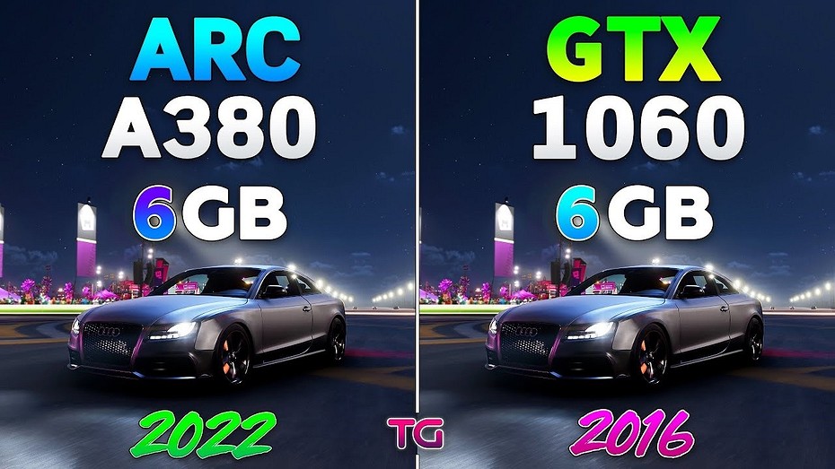 Видеокарты Intel ARC A380 и NVIDIA GeForce GTX 1060 сравнили в 10 актуальных играх