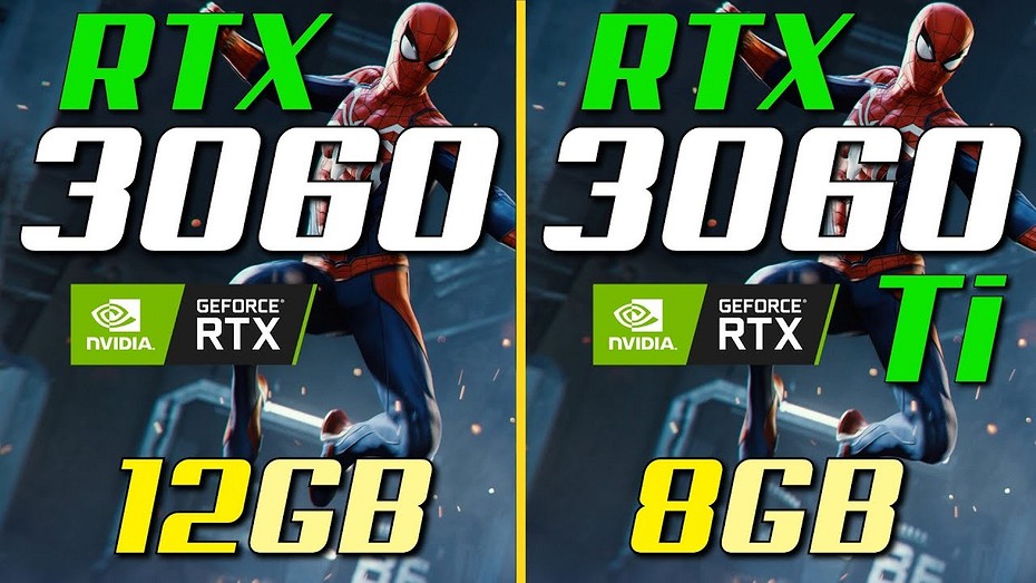Эксперт сравнил видеокарты GeForce RTX 3060 и GeForce RTX 3060 Ti в современных играх