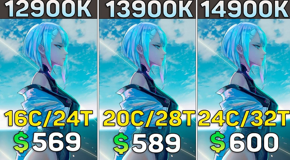 Свежий флагманский процессор Intel Core i9-14900K сравнили с Core i9-13900K и Core i9-12900K