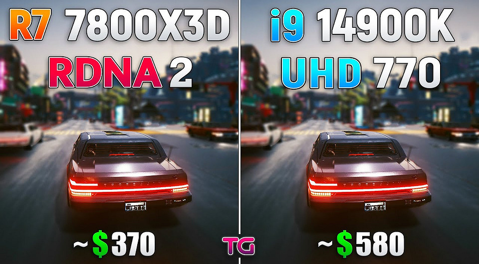 Эксперт сравнил встройки процессоров AMD Ryzen 7 7800X3D и Intel Core i9-14900K