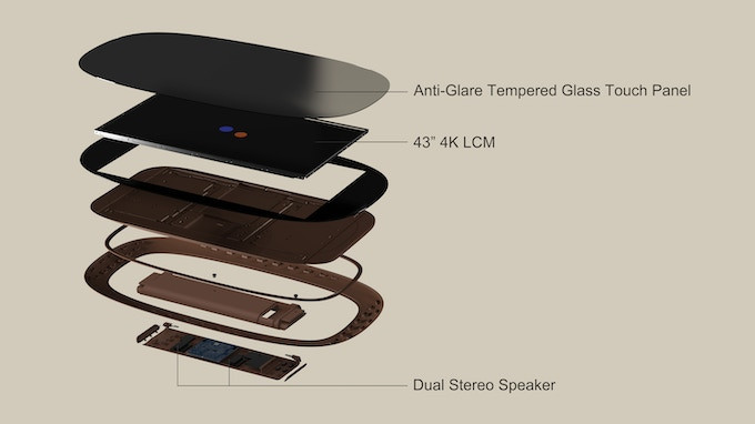 Представлен журнальный столик Nxtabl с встроенным 4K ТВ и функцией беспроводной зарядки