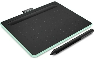 Например, планшет Wacom Intuos S Pistachio CTL-4100WLE-N небольшого размера (формата A6, 152х95 мм) и веса (250 г) будет удобен в пользовании как подростку, так и взрослому. Поверхность п...